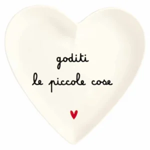 Set 2 Piatti Cuore Goditi le piccole cose D.18 cm - Simple Day - immagine 3