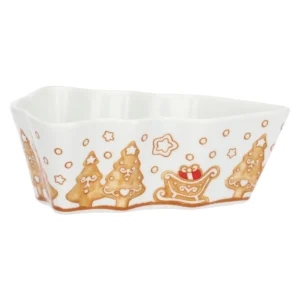 Ciotola a forma di albero di Natale in porcellana, media - Thun - immagine 3