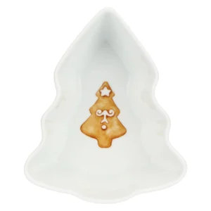 Ciotola a forma di albero di Natale in porcellana, media - Thun - immagine 1