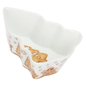 Ciotola a forma di albero di Natale in porcellana, media - Thun - immagine 2