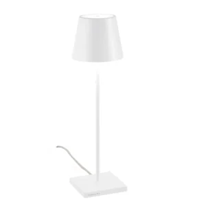Lampada da tavolo Poldina con cavo 230 V bianco - Zafferano