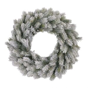 Corona LFA Prelit PE Floc. ø40cm 50 LED 3AA - Lotti - immagine 4