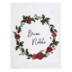 Canovaccio in Lino Buon Natale ghirlanda - Simple Day