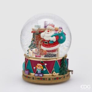 Carillon Sfera di Neve Babbo Natale Circus - EDG