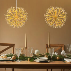 Ramo Sfera Ricco RICH Champagne ø40cm 576 MicroLED FlashLED con Ciuffi di Led 5m+ø40cm - Lotti - immagine 4