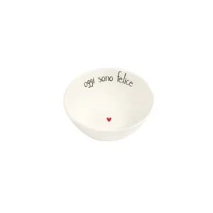 Set 2 Coppette in Gres Oggi sono felice - Simple Day - immagine 3