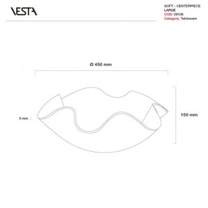 Centrotavola Portavino Soft grande cipria - Vesta - immagine 4