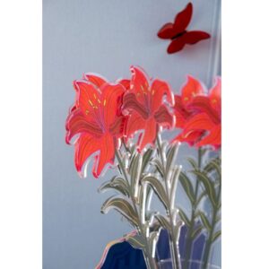 Fiore Giglio rosso in Plexiglass piccolo - Vesta - immagine 3