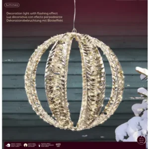 Sfera con Luci a Led bianco caldo Ø40 cm - Kaemingk - immagine 3