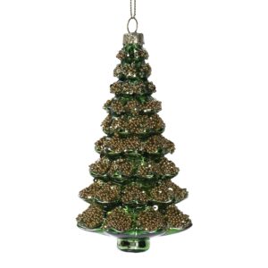 Addobbo in Vetro Albero di Natale verde - Vacchetti