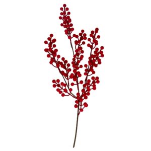 Ramo Bacche Velluto rosso H.61 cm - Vacchetti