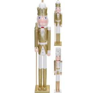 Schiaccianoci H.106 cm bianco/oro in 2 modelli - Koopman