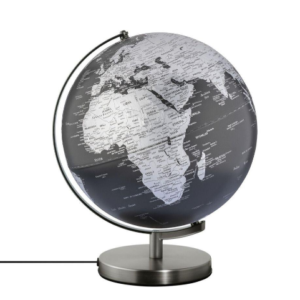 Mappamondo Stellar Light Touch nero/argento Ø30 cm - PBS