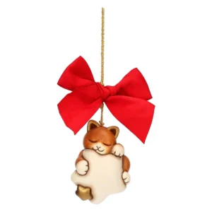 Addobbo natalizio gatto Momi in ceramica, grande - Thun