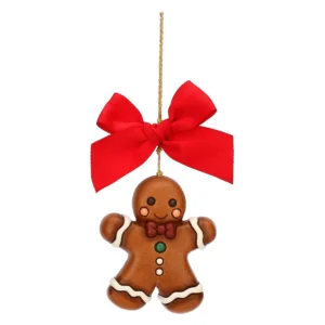 Addobbo natalizio omino pan di zenzero Pepi in ceramica, grande - Thun