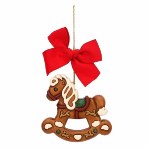 Addobbo natalizio cavallo a dondolo in ceramica, maxi - Thun