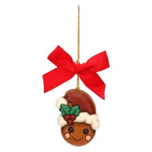 Addobbo natalizio testa omino pan di zenzero Pepi in ceramica, piccolo - Thun