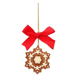 Addobbo natalizio fiocco di neve in ceramica, piccolo - Thun