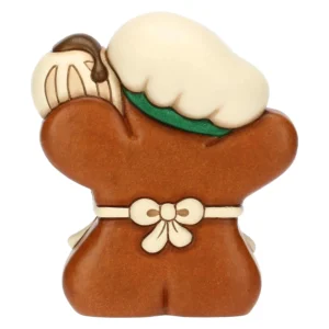 Omino di pan di zenzero Pepi chef in ceramica, medio - Thun - immagine 4