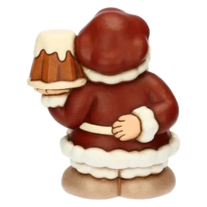 Babbo Natale con pandoro in ceramica, medio - Thun - immagine 4