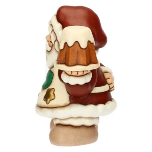 Babbo Natale con pandoro in ceramica, medio - Thun - immagine 5