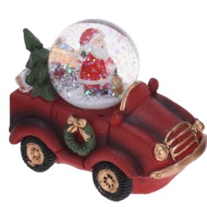 Sfera di Neve Automobile rossa 10x4 cm - Koopman