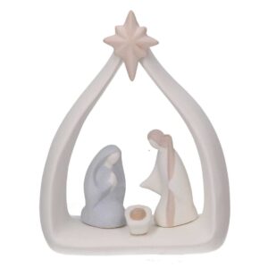 Sacra Famiglia in Ceramica bianca 13,5xh17 cm - Vacchetti
