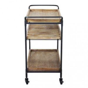 Carrello Camron in Legno e Ferro 87x42xh.77 cm - Cosma - immagine 3