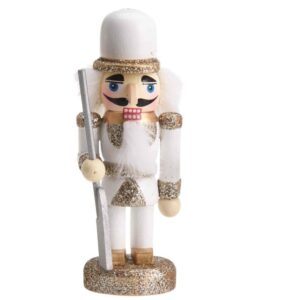 Addobbo Schiaccianoci bianco-oro H.9 cm in 4 versioni - Koopman - immagine 5