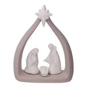 Sacra Famiglia in Ceramica tortora 13,5xh17 cm - Vacchetti