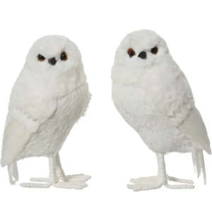 Gufo bianco in 2 versioni h.25 cm - Kaemingk