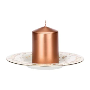 Piattino tondo in porcellana con candela Thunland - Thun