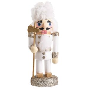 Addobbo Schiaccianoci bianco-oro H.9 cm in 4 versioni - Koopman - immagine 4