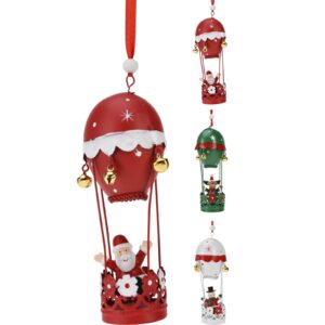 Addobbo Mongolfiera in metallo in 3 colori H.16 cm - Koopman