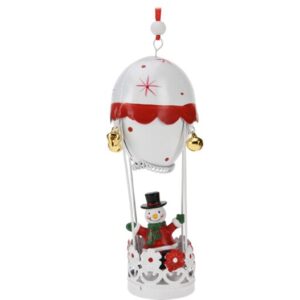 Addobbo Mongolfiera in metallo in 3 colori H.16 cm - Koopman - immagine 3