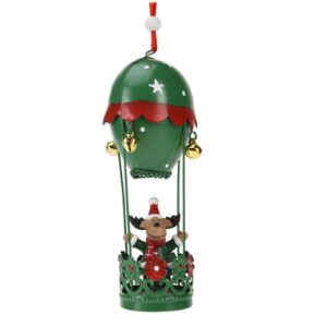 Addobbo Mongolfiera in metallo in 3 colori H.16 cm - Koopman - immagine 4